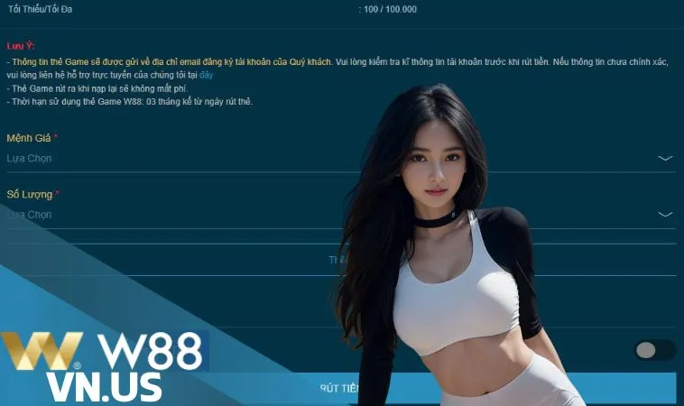 Cách rút tiền thẻ Game W88 phí bằng 0% đơn giản Cách rút tiền thẻ Game W88 phí bằng 0% đơn giản